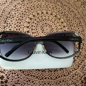 Calvin Klein Black and Gray Sunglasses